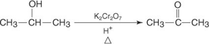 Síntese acetona oxidação dicromato