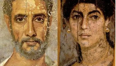 Pinturas encontradas em Fayum, Egito