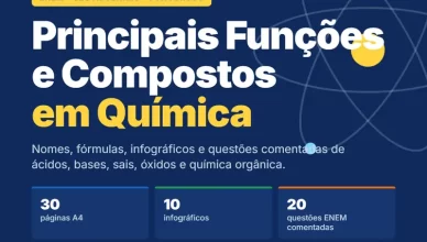 Capa do e-book Principais Funções e Compostos em Química, do Clube da Química